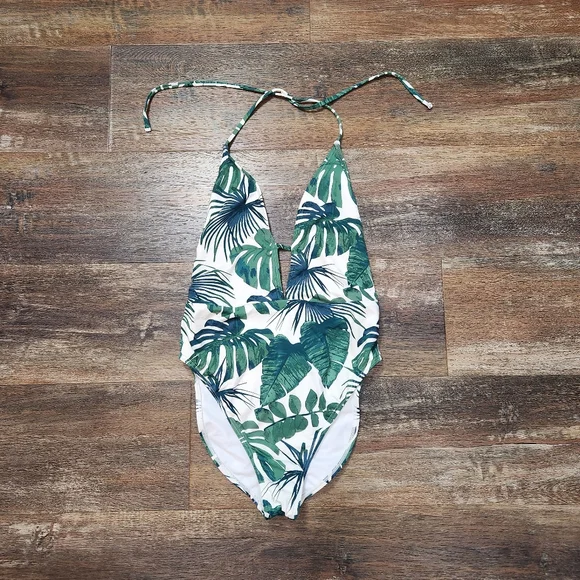 The Bikini Lab Fronds One-Piece Cheeky Swimsuit Size Large - Picture 4 of 11